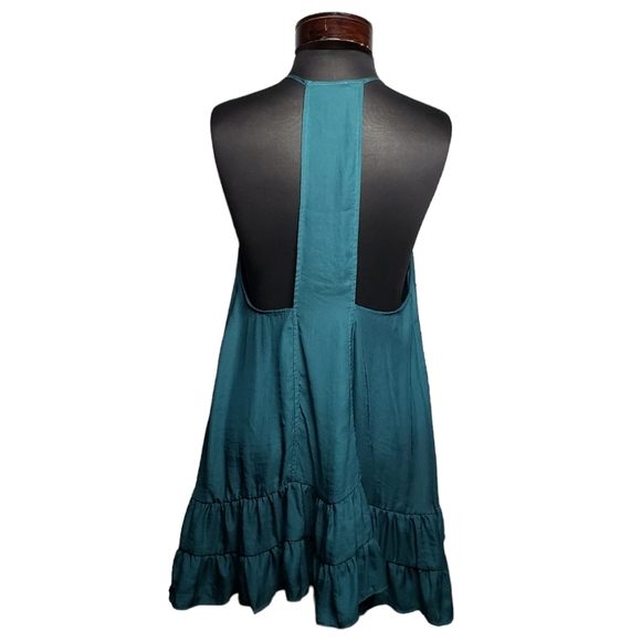 Free People Raven Slip Dress Teal Sz: X-Small - Picture 12 of 16